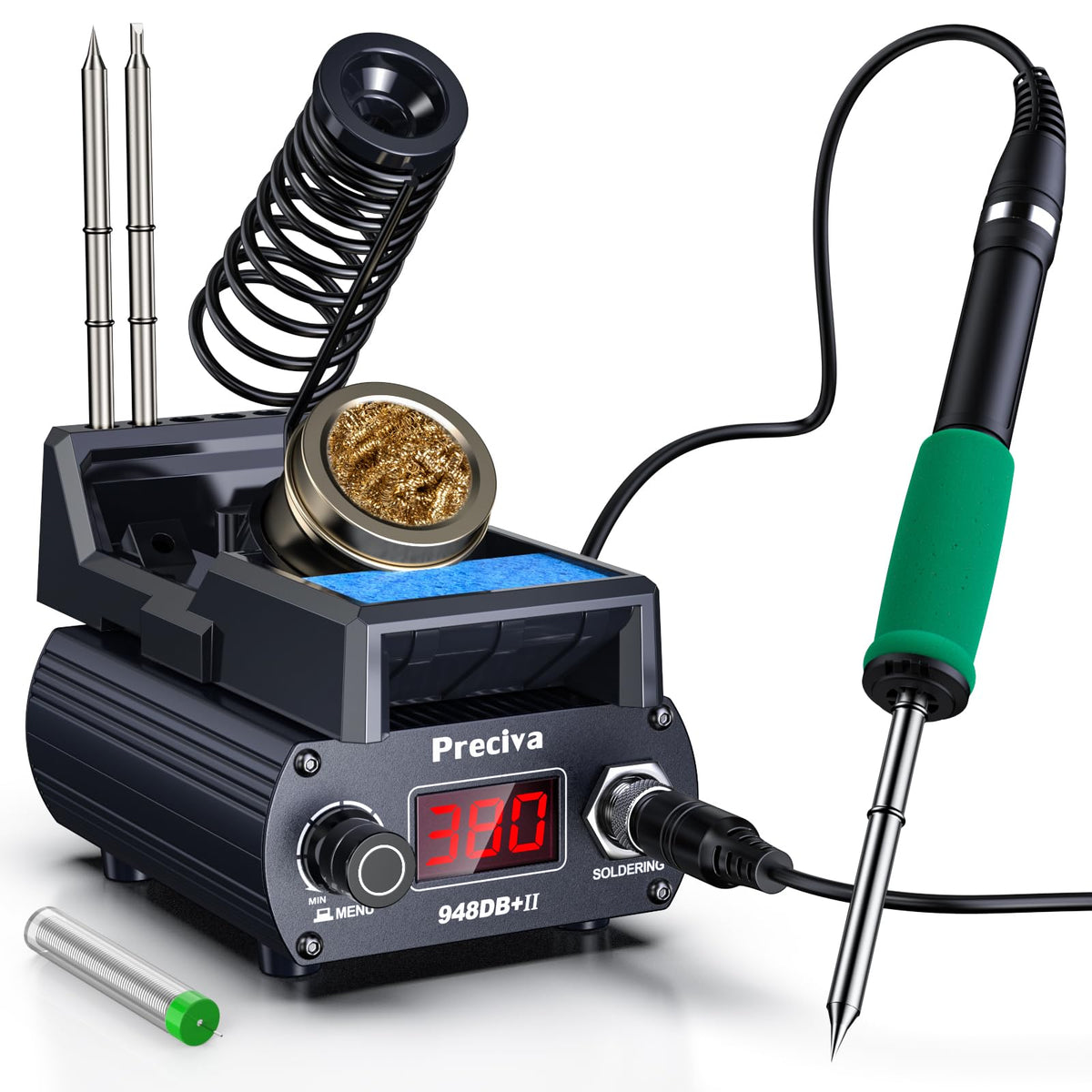 75W Soldering Station with Rapid Heating front angle | Smaronics