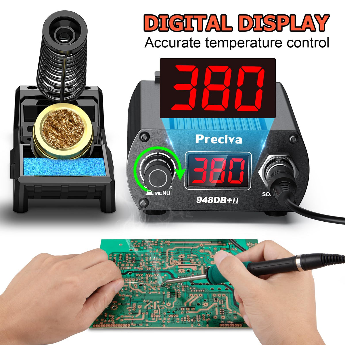 75w soldering station package contents view | Smaronics
