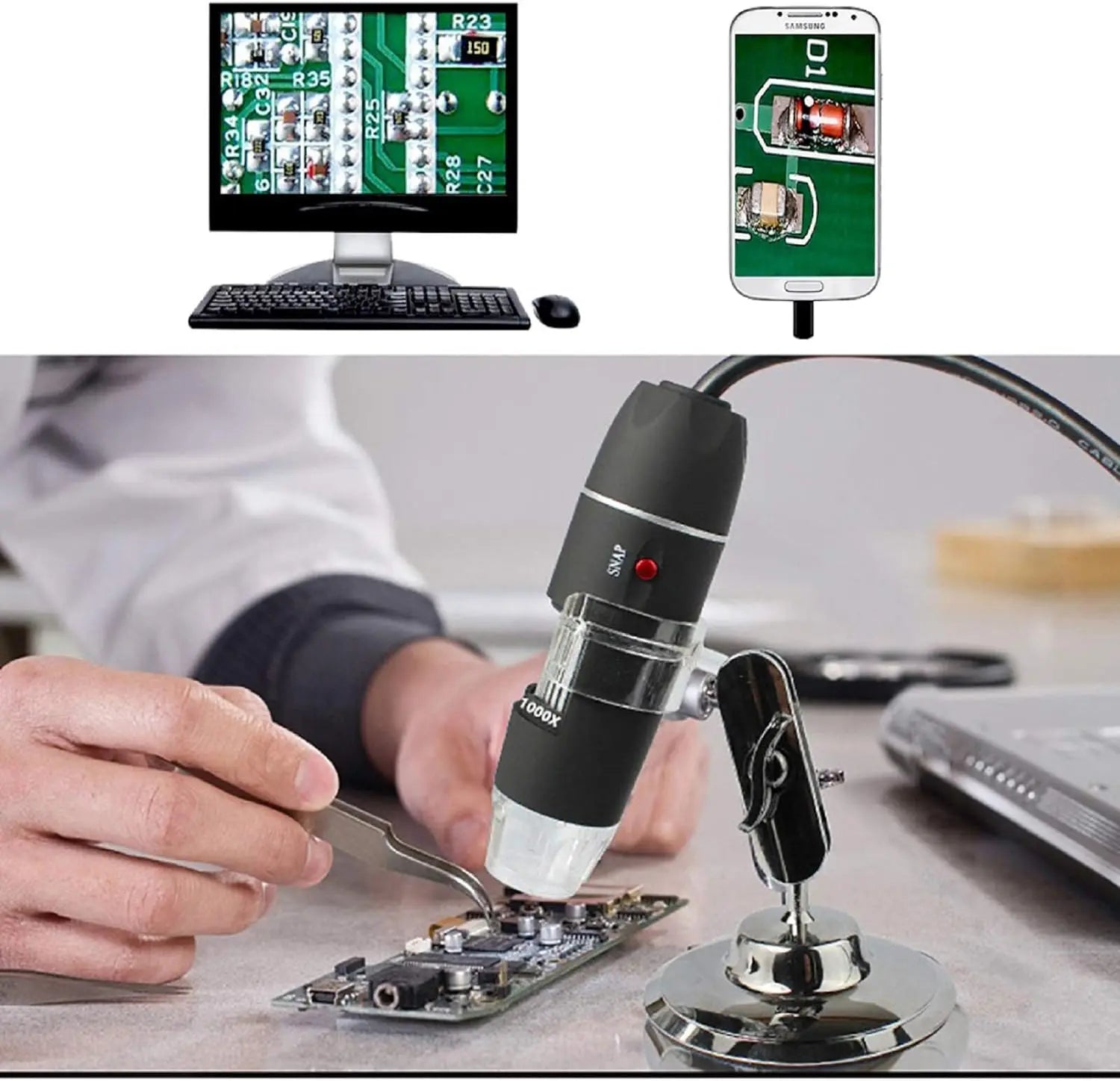 Mini Digital Microscope for Mobile Repairing & Soldering