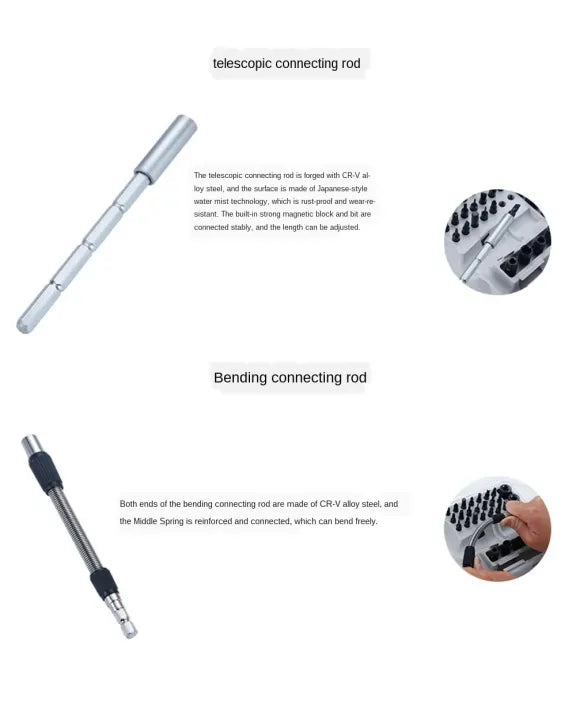 33 in 1 Multi-Purpose Screwdriver Bit Set with T-Handle