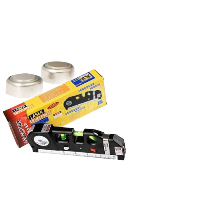 Multi-Purpose Laser Level with Measuring Tape & Bubbles