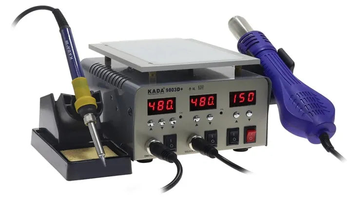 Kada 9803D+ 3-in-1 SMD Rework Station with Preheating Plate