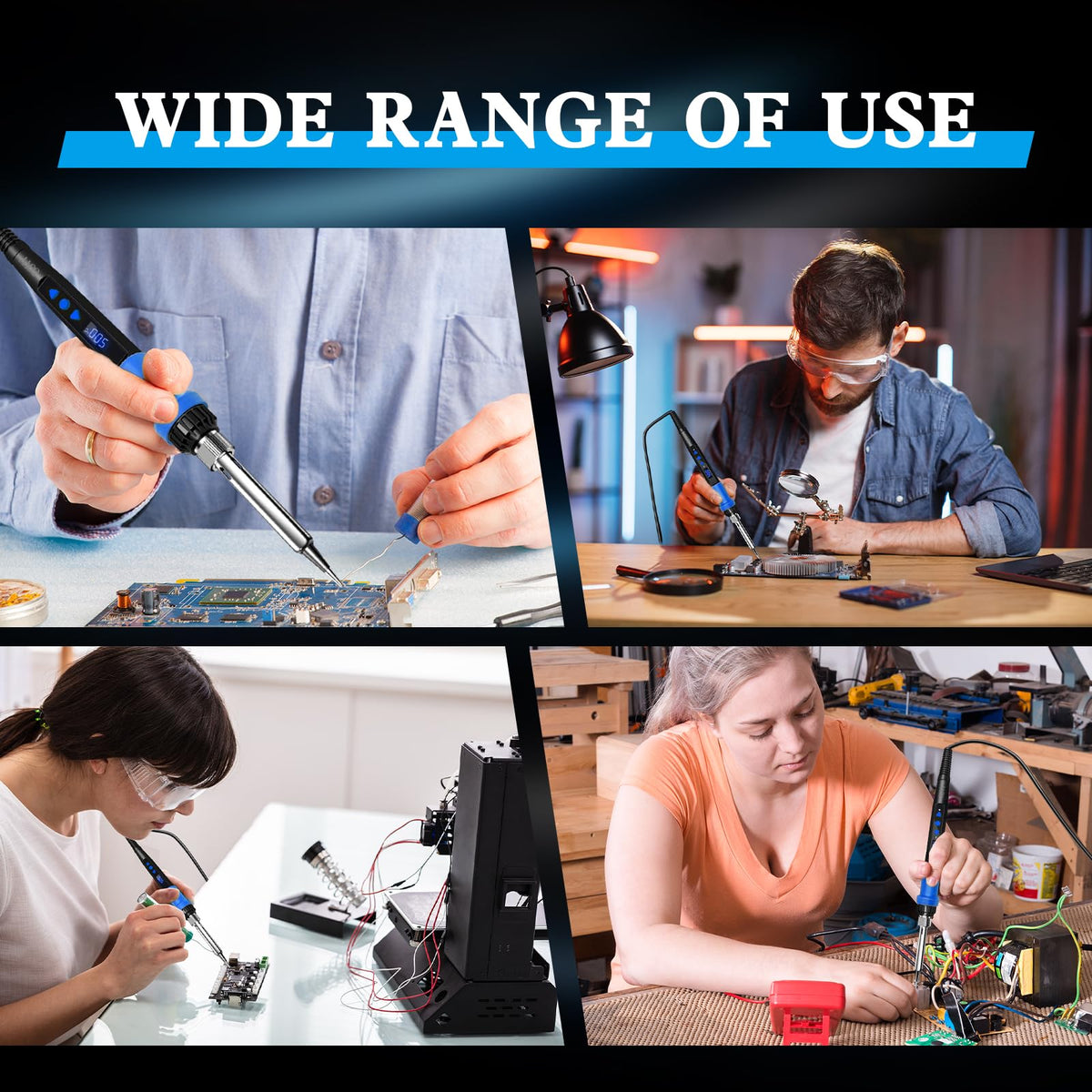 80W Adjustable Temperature Soldering Iron Kit image 6