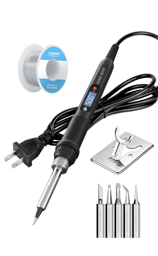 80w digital soldering iron front angle product view | Smaronics