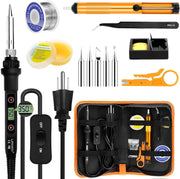 80w lcd soldering iron kit adjustable temp 180 520 front angle product