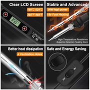 80w lcd soldering iron kit adjustable temp 180 520 side profile produc