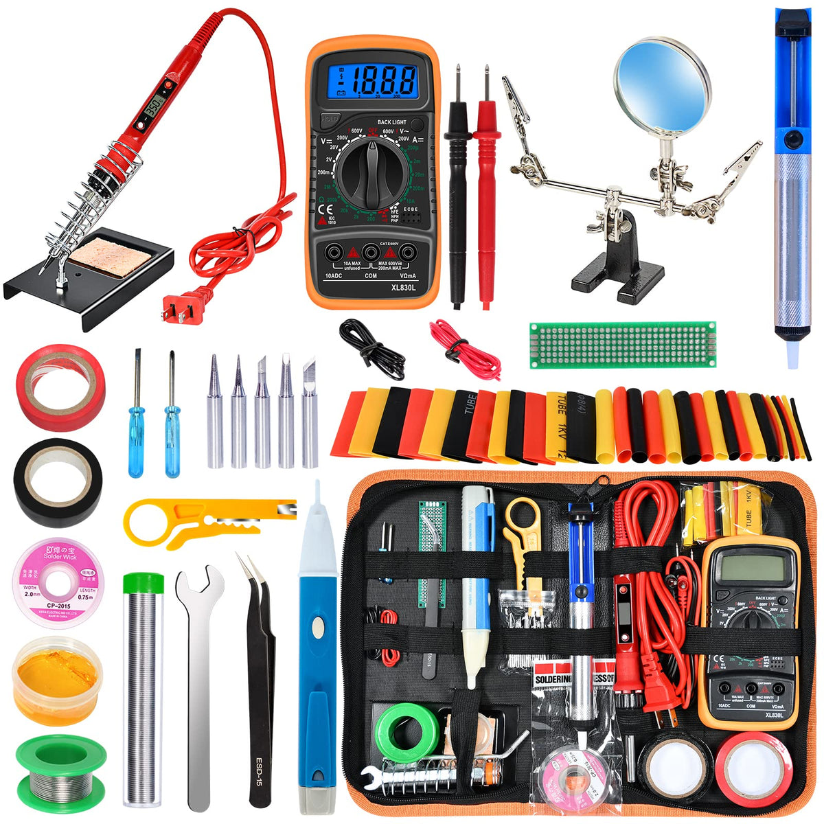 80w soldering iron kit front angle product view | Smaronics
