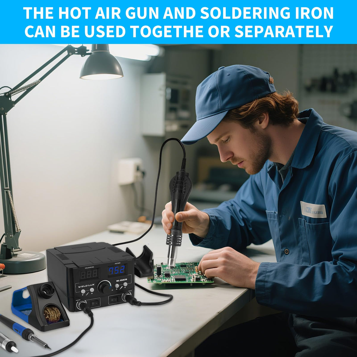 820W Digital Soldering Station Kit image 7