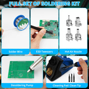 820W Digital Soldering Station Kit package contents view | Smaronics