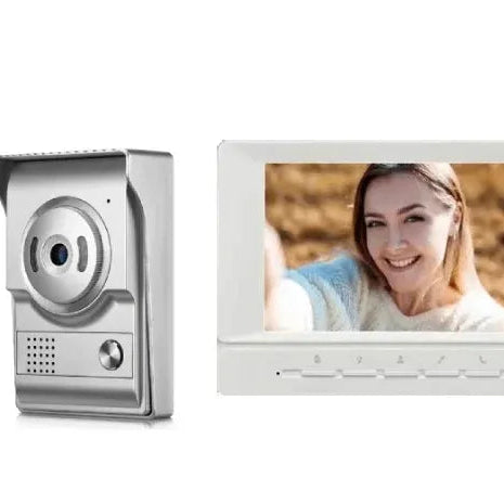 7-inch Wired Video Doorbell Intercom System - Monitor with Unlock Function