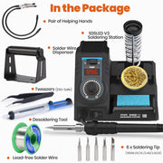 926LED V3 Soldering Station Iron Kit clip and build detail | Smaronics