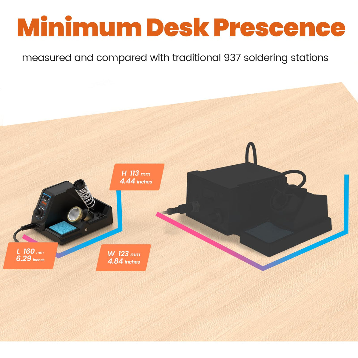 926LED V3 Soldering Station Iron Kit package contents view | Smaronics