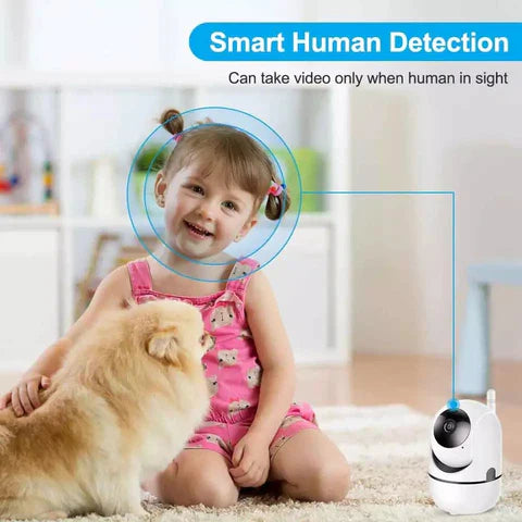 1080P WiFi PTZ Smart Camera - 355° Pan, 110° Tilt, Two-Way Audio