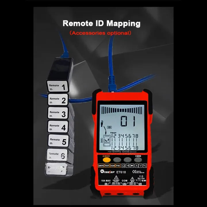 ET618 Network Cable Tester & Digital Multimeter 2-in-1