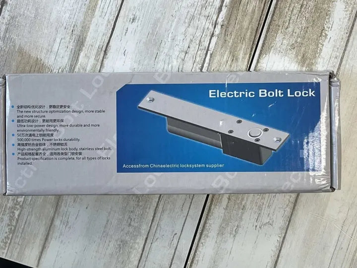 Box for an Electric Bolt Lock, highlighting its secure and durable design for various doors.

