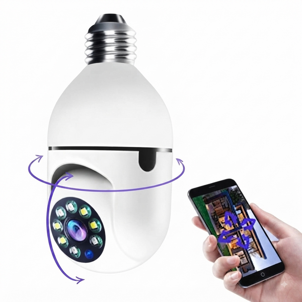 WiFi PTZ Bulb Camera E27