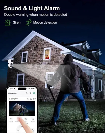 Wifi CCTV Camera Dual lens 2K HD – Smart PTZ Cam Home Security and Surveillance