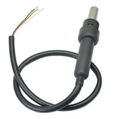 The hot air gun handle shown with its coiled cable on a white background, a key component for soldering heat gun and other electronic work, impacting the overall heat gun price in Pakistan.