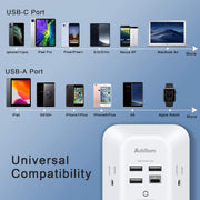 addtam surge protector outlet extender clip and build detail | Smaroni