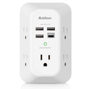 Addtam Surge Protector Outlet Extender front angle | Smaronics