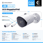 Amcrest 4K IP POE Camera real usage | Smaronics