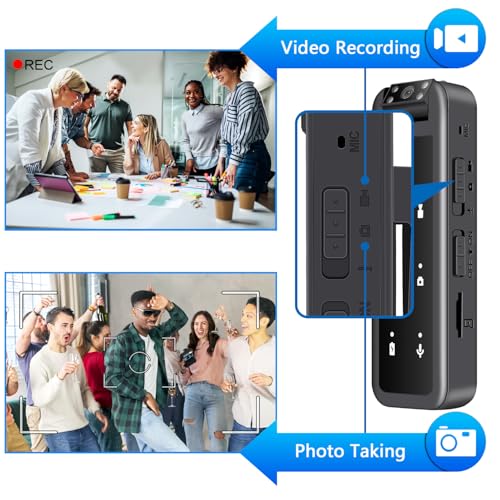 Amyway 64GB Mini Body Camera clip and build detail | Smaronics