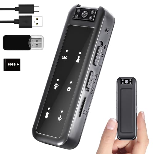 Amyway 64GB Mini Body Camera front angle | Smaronics
