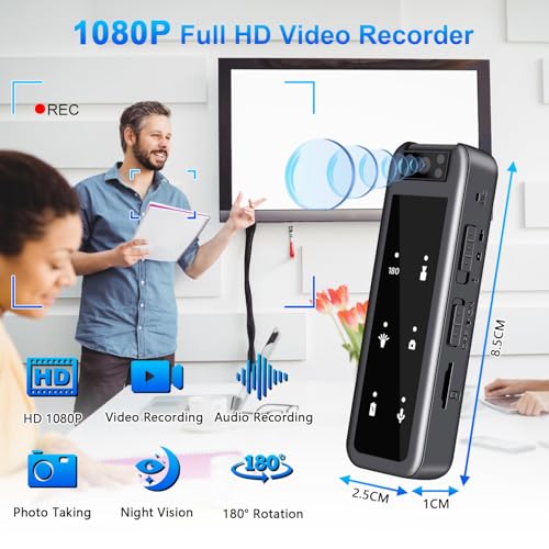 Amyway 64GB Mini Body Camera rear design | Smaronics