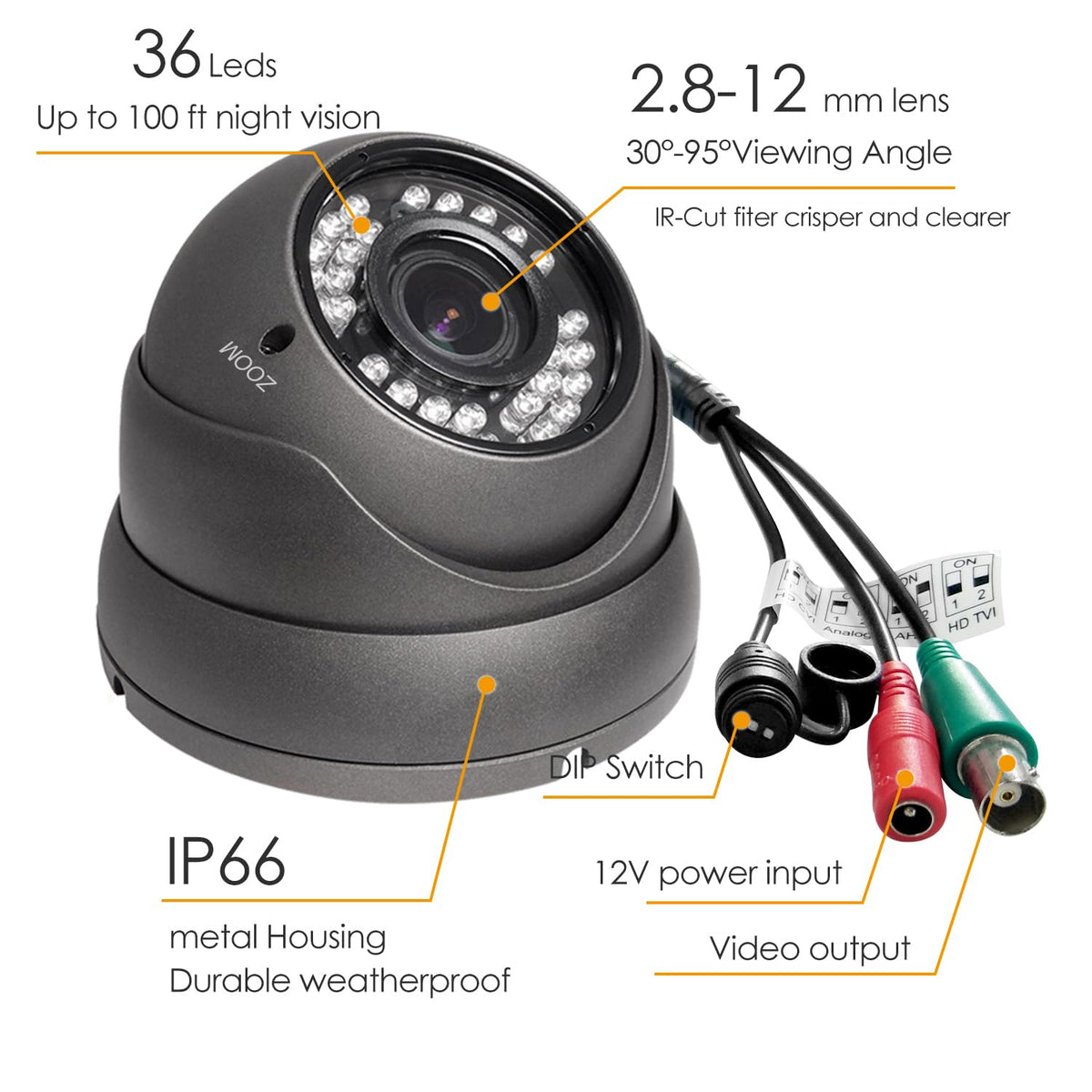 Analog CCTV Camera 1080P HD rear design | Smaronics