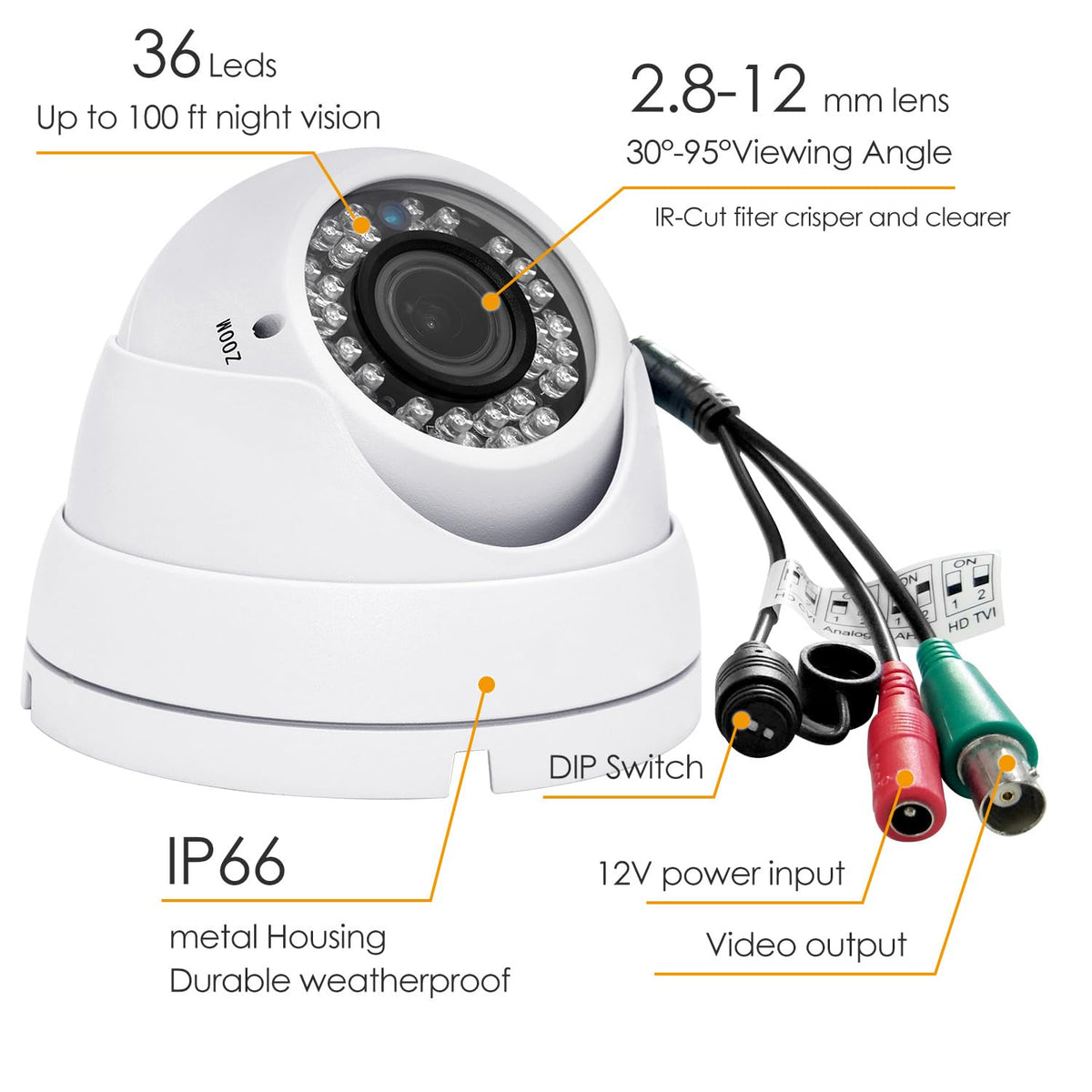 Analog CCTV Camera 1080P HD rear design | Smaronics