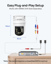 ANNKE 2Packs 5MP TVI CCTV Home Surveillance PT Camera image 8