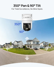 annke 5mp tvi cctv security dome pt wired camera feature close up view