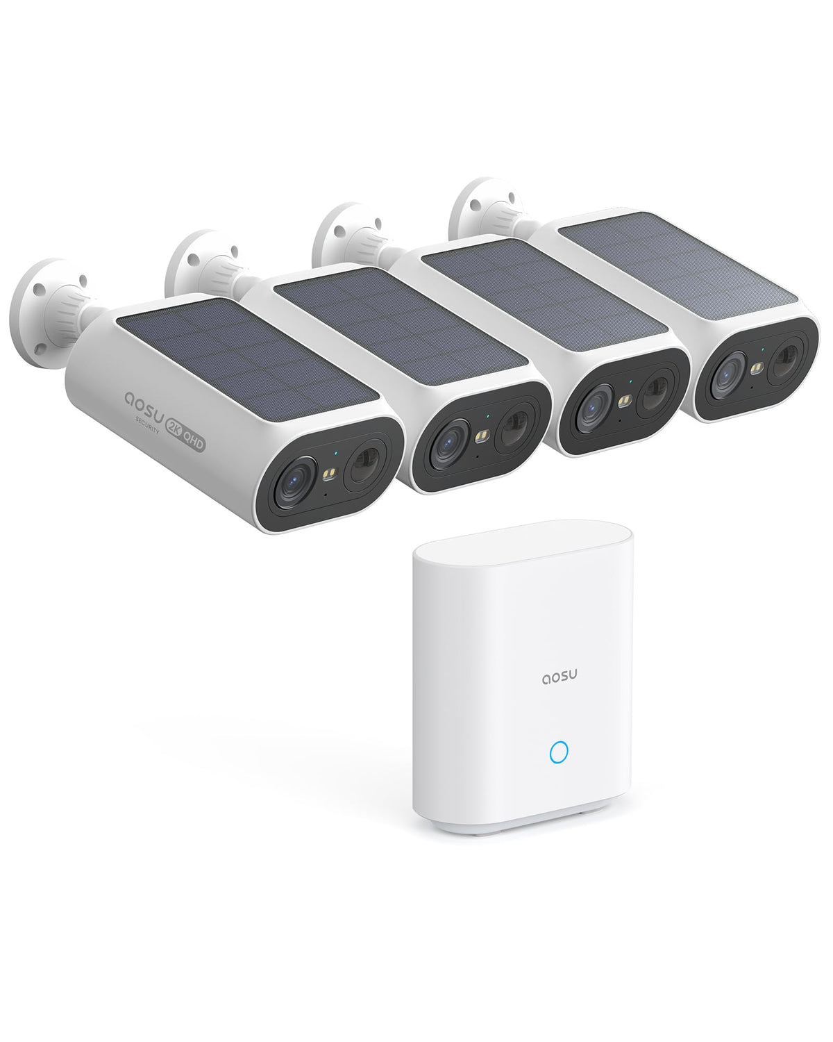 aosu 2K QHD Solar Security Cameras front angle | Smaronics