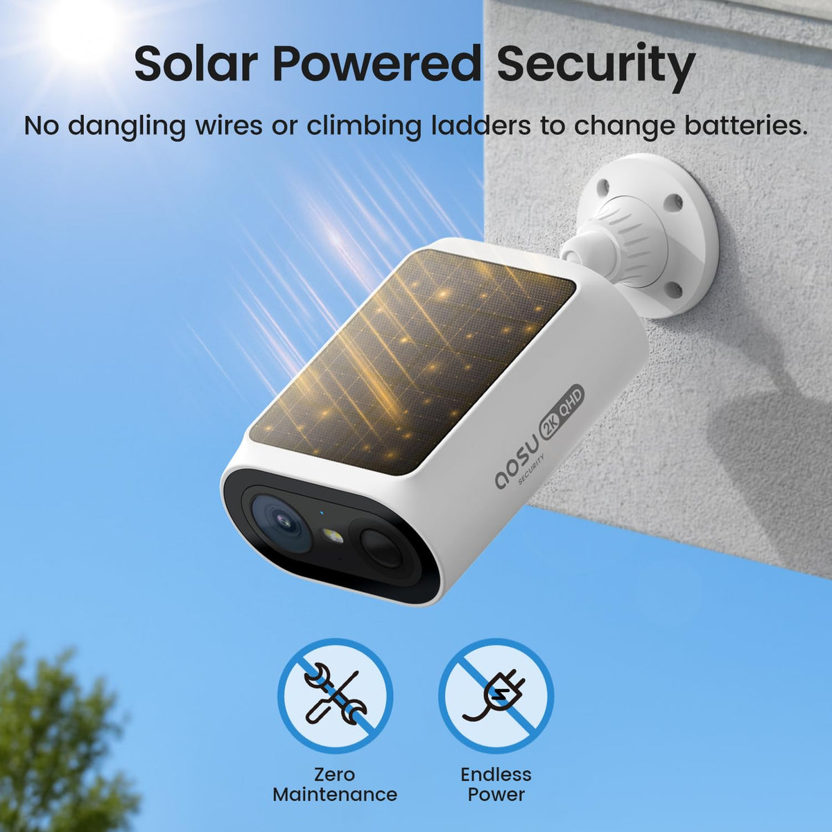 aosu 2K QHD Solar Security Cameras package contents view | Smaronics