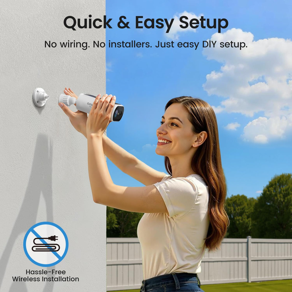 aosu 2K QHD Solar Security Cameras rear design | Smaronics