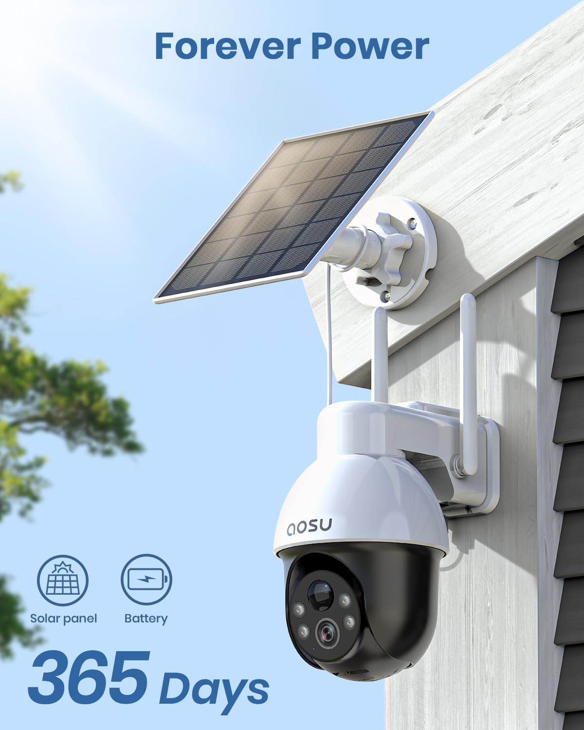 AOSU 3K 5MP Solar Security Camera image 7