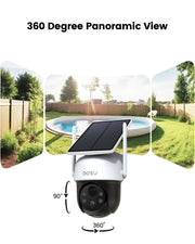 aosu solar camera outdoor wireless for home surveillance side profile