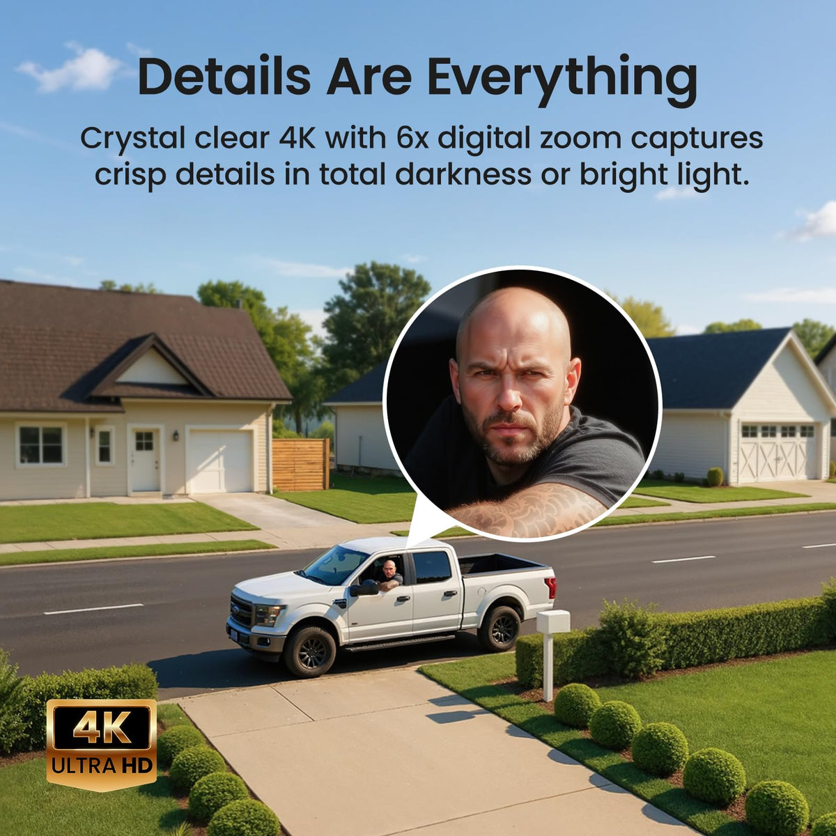 aosu t2 ultra 4k security camera wireless outdoor clip and build detai