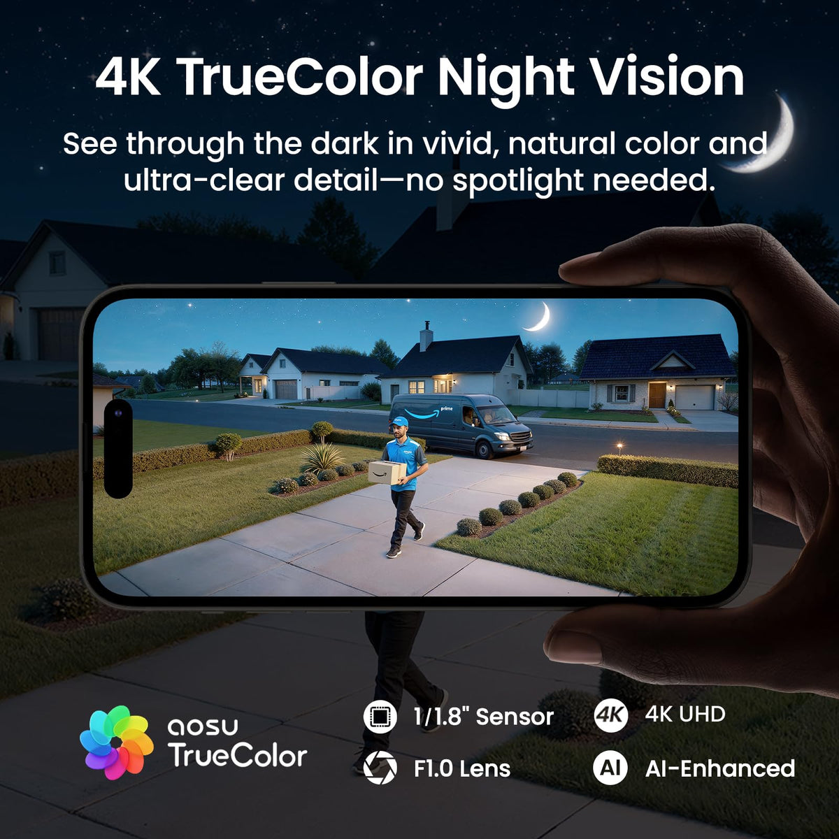 aosu t2 ultra 4k security camera wireless outdoor feature close up vie