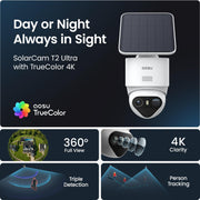 aosu t2 ultra 4k security camera wireless outdoor rear design product