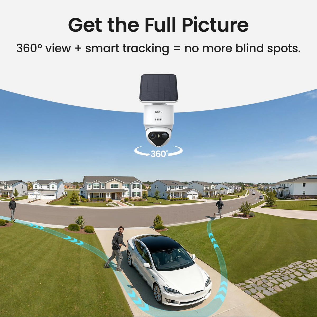 aosu t2 ultra 4k security camera wireless outdoor side profile product