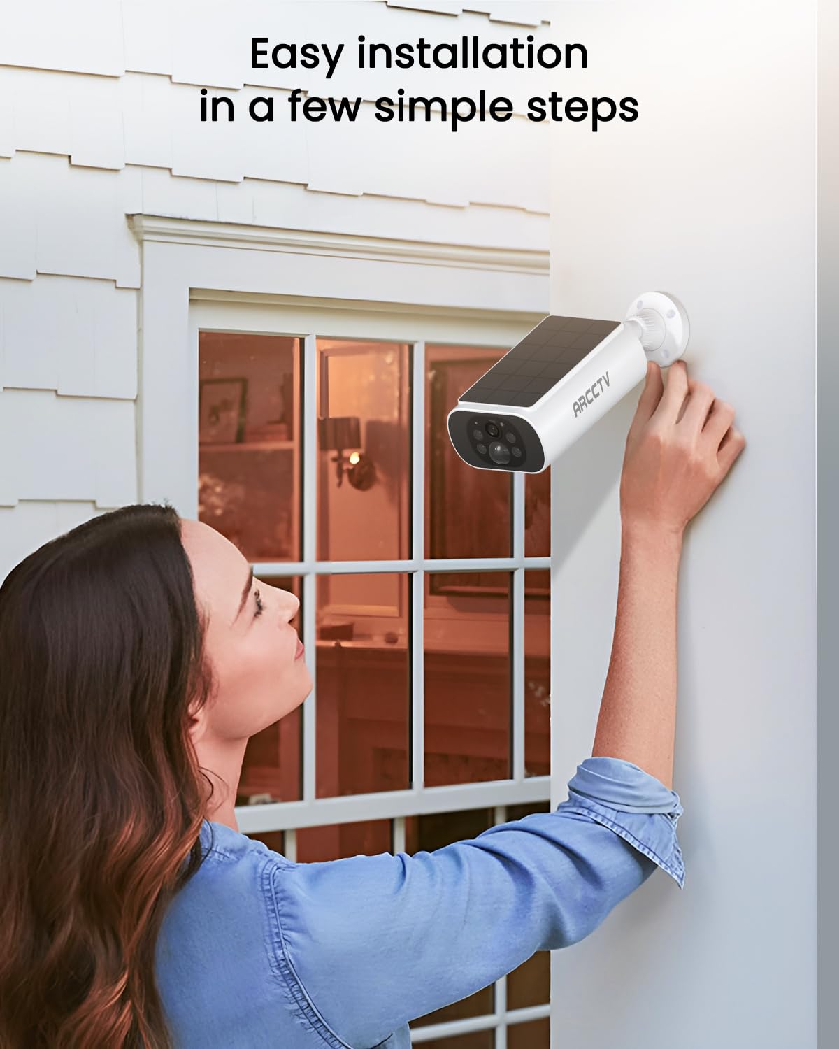 Arcctv Solar Security Camera Kit clip and build detail | Smaronics