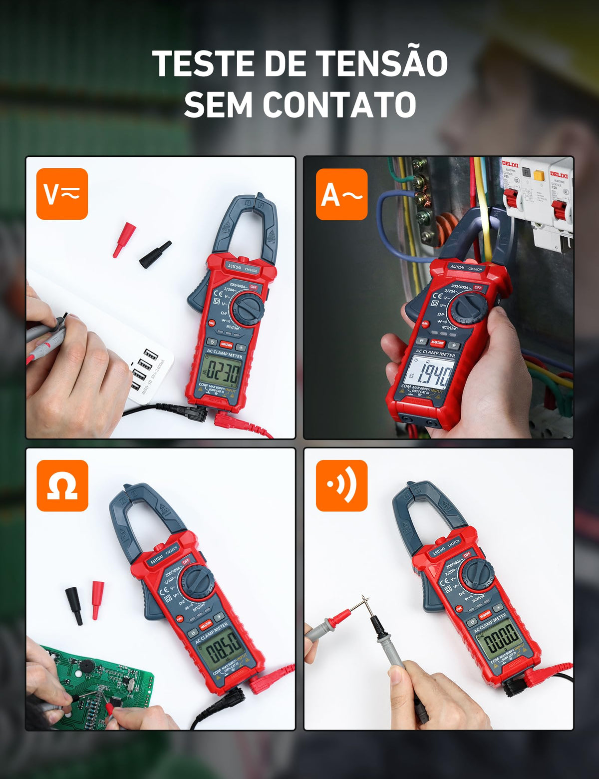 astroai digital clamp meter multimeter 2000 counts clip and build deta