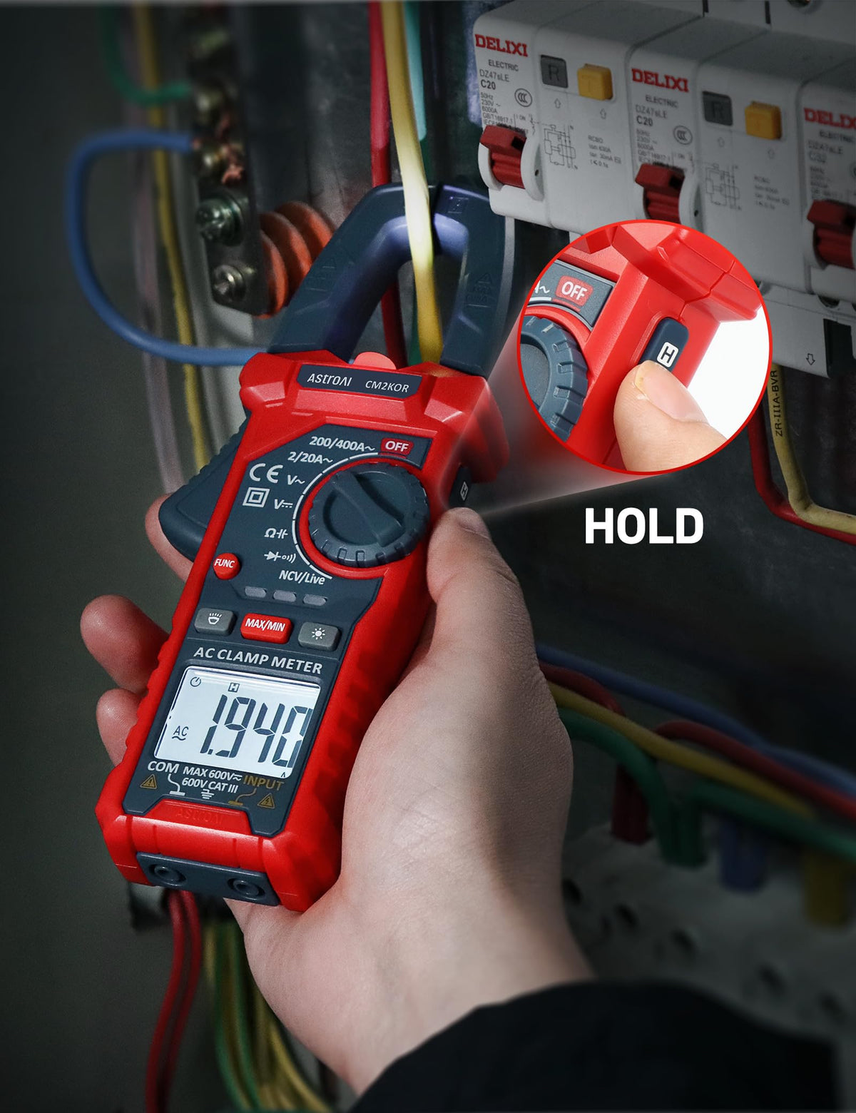 astroai digital clamp meter multimeter 2000 counts package contents vi