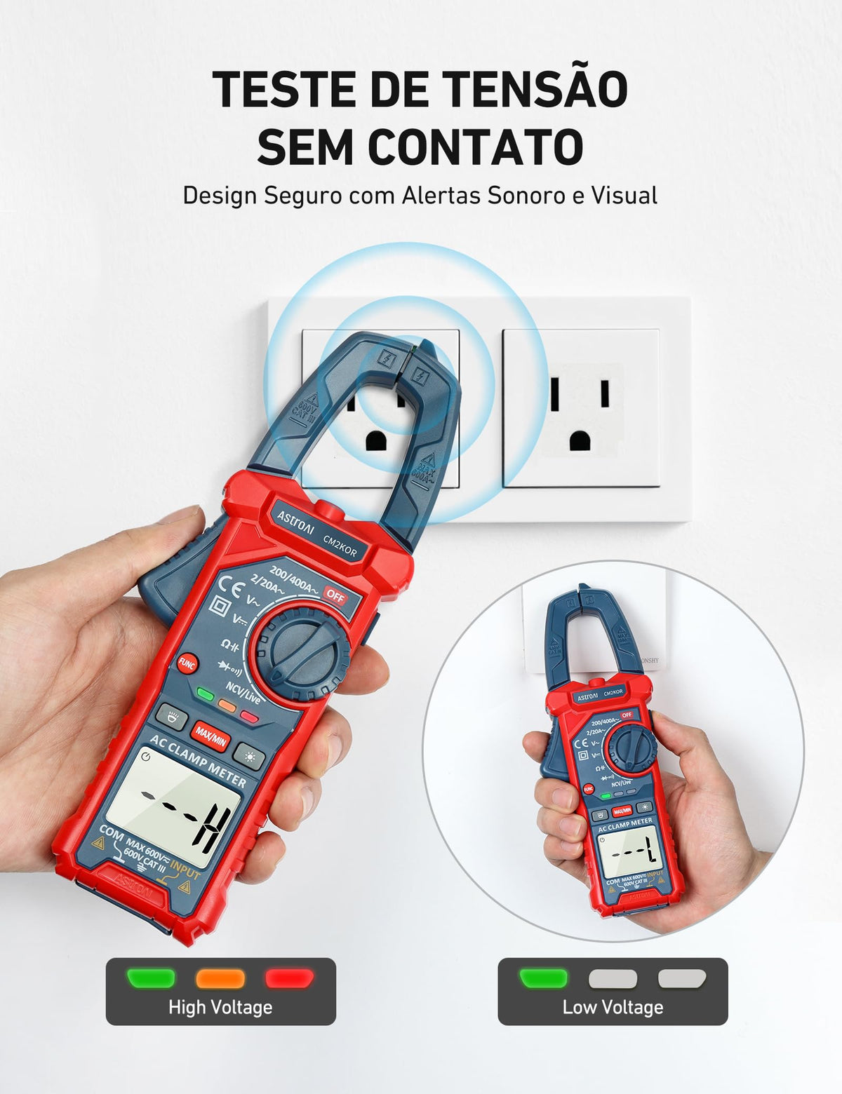 astroai digital clamp meter multimeter 2000 counts side profile produc