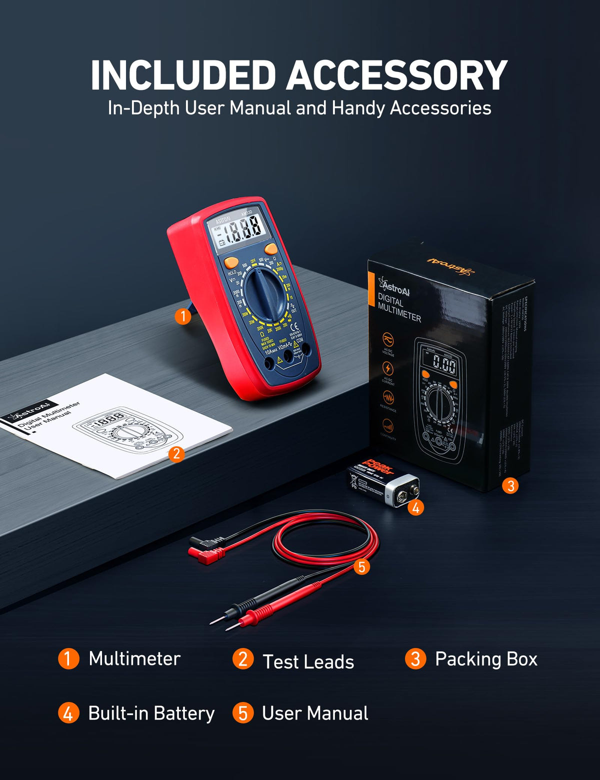 AstroAI Digital Multimeter Tester 2000 Counts image 6