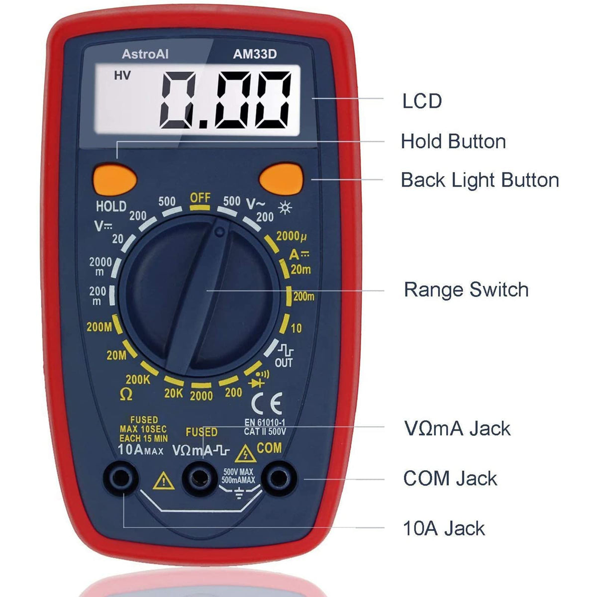 AstroAI Digital Multimeter Tester 2000 Counts image 8