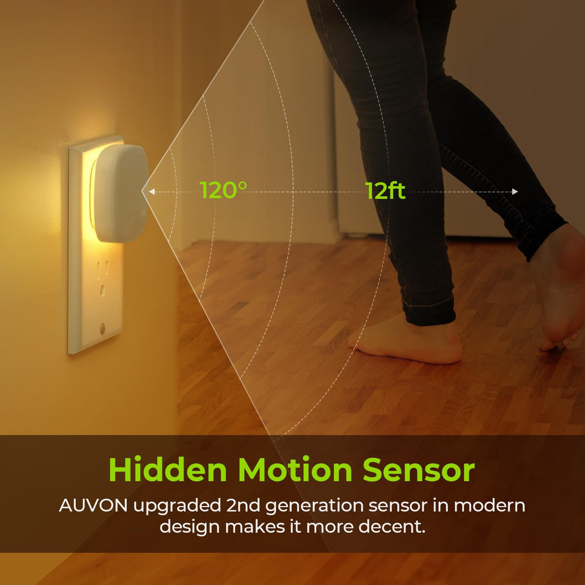 AUVON Backlit Night Light 4 Packs feature close up view | Smaronics
