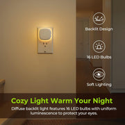 AUVON Backlit Night Light 4 Packs rear design | Smaronics
