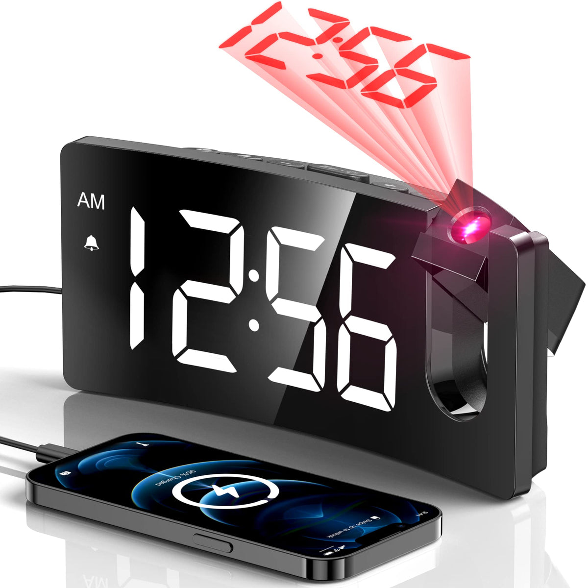 bedside digital alarm clock product detail close up | Smaronics